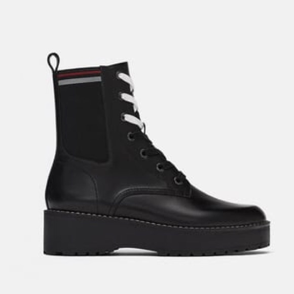 zara platform combat boots